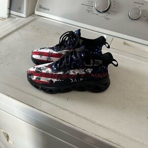 Kids Patriotic Sneakers with Flag Design